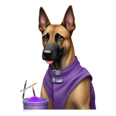 malinois artist purple sticker