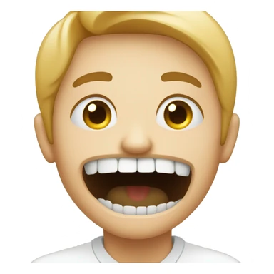 person scared about tooth filli sticker