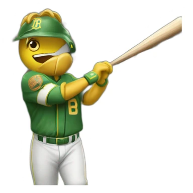 León ganando un juego de béisbol sticker