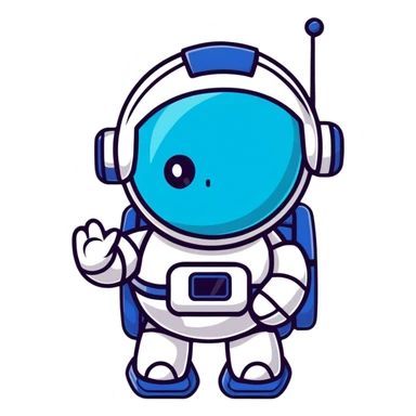 cute robot cleaning up poop sticker