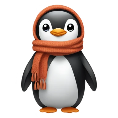 penguin with a scarf sticker