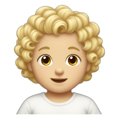 baby boy with curly and blonde hair  sticker