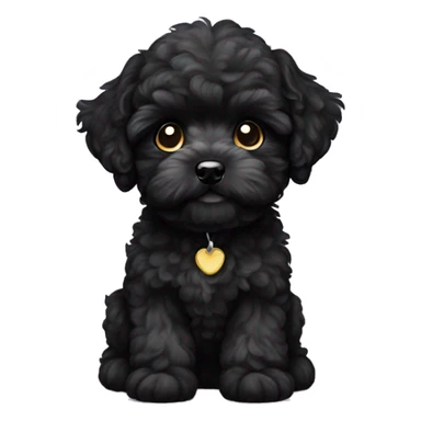 black maltipoo puppy sticker