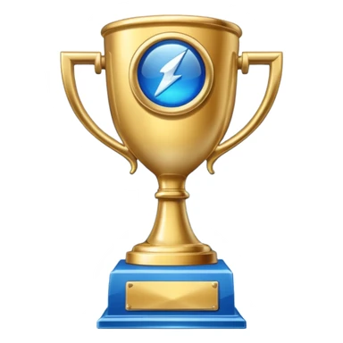 leaderboard trophy- blue sticker