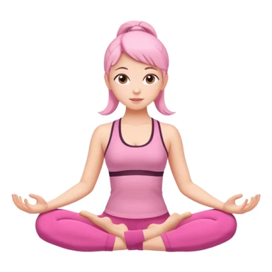 girl doing yoga in pink workout set sticker