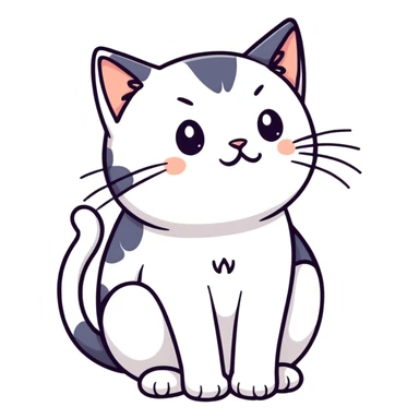 cat Scrunching face up  sticker