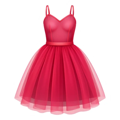 Neon crimson tulle sticker