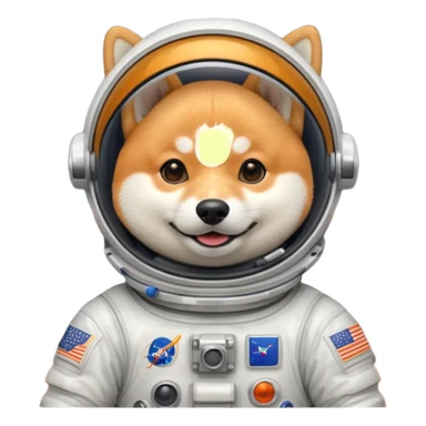 shiba dog astronaut sticker