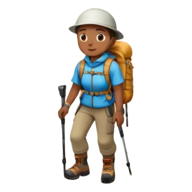 Muslim hiking huge mountain sticker