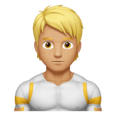 Male core muscles yellow default skin and hair sticker