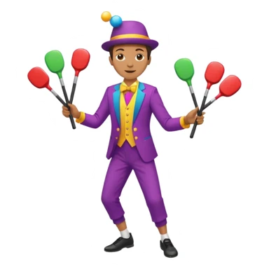 Juggler with clubs,Street Performers sticker