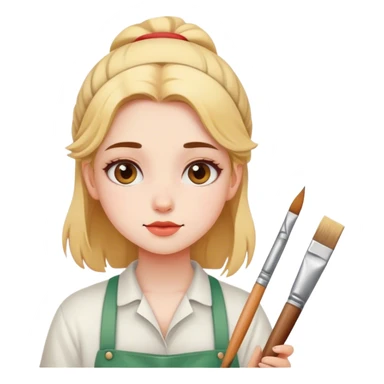 Painter girl sticker