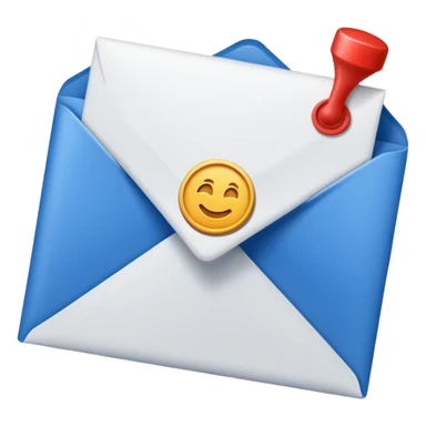 Letter with stamp on it sticker