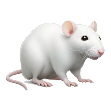 White rat sticker
