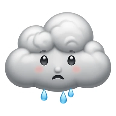 a sad cloud emoji sticker