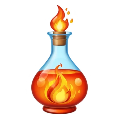 fire potion bottle sticker