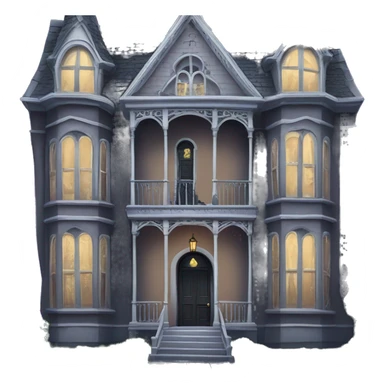 Beautiful Addams sprawling 12 story tall haunted dream mansion  sticker