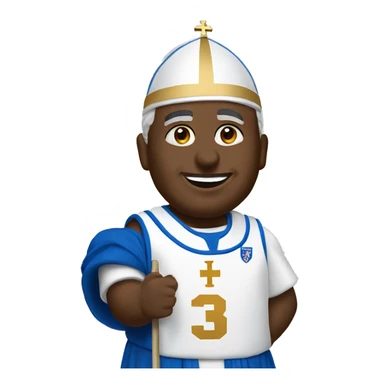Pope wearing #3 Kentucky basketball jersey sticker