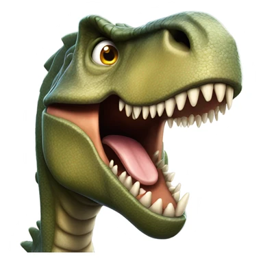 Dinosaur roaring sticker