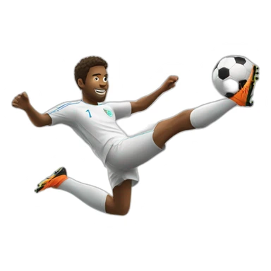 soccer player kicking sticker