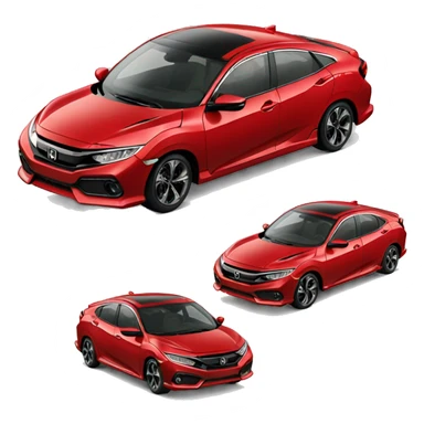 Honda Civic Red sticker