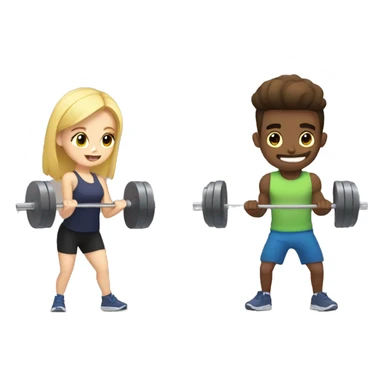 Bf and gf lifting weights sticker