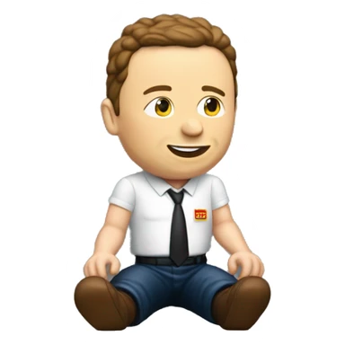 un caganer tipico de catalunya donde salga elon musk sticker