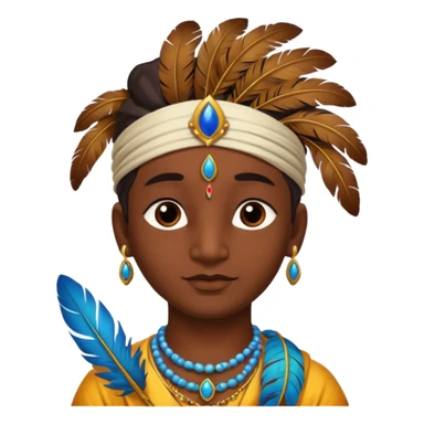 Krishna Feather sticker