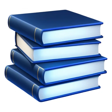 2 dark blue neon books sticker