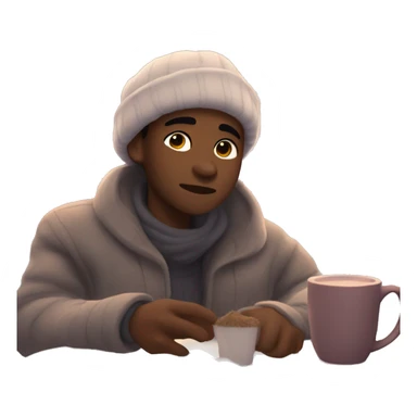 Aesthetic winter cozy sticker
