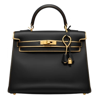 rare black kelly hermes bag sticker