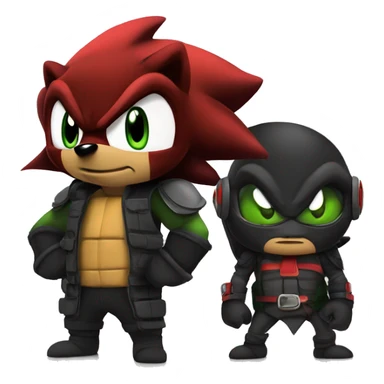 Shadow the hedgehog and Raphael Tmnt sticker