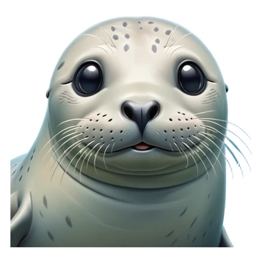 Cinematic Comical harbour seal Portrait Emoji, Head tilted dramatically with an exaggeratedly amused expression, featuring a sleek, agile body with wide, comically expressive eyes full of playful disbelief and a subtly contoured head, Simplified yet hilariously expressive features, highly detailed, glowing with a slightly sassy oceanic glow, high shine, dramatic yet playful, stylized with an air of quirky marine mischief, soft glowing outline, capturing the essence of a meme-worthy harbour seal that looks ready to side-eye its way into viral fame! sticker