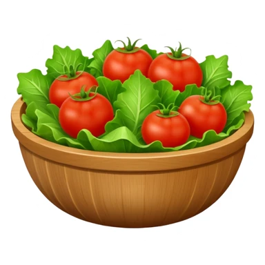 salad bowl with green lettuce and red tomatoes sticker
