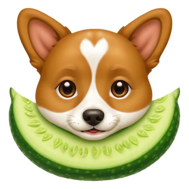 dog relaxing spa with cumcumbers in their eyes sticker