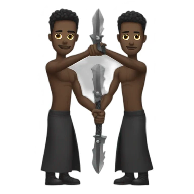 black guys with metal arms sticker
