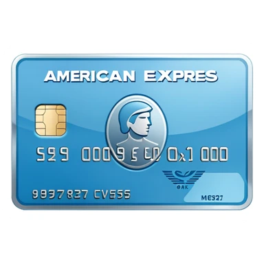 Light blue American Express card, aesthetic sticker