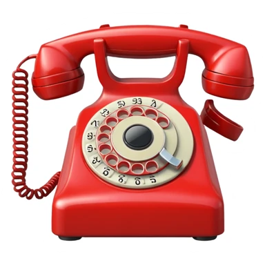 an old red phone emoji sticker