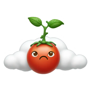 A tomato in a cloud sticker
