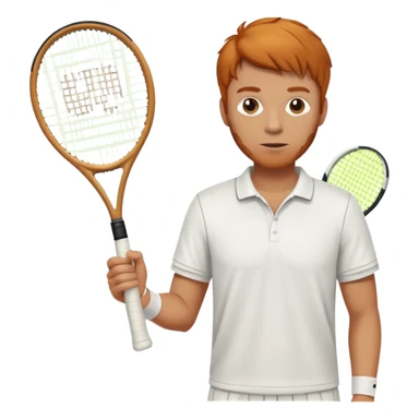 Taco man ginger playing tennis  sticker