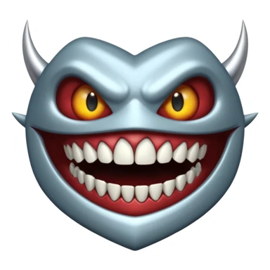 metallic only teeth with sharp fangs, chrome texture, dark shadows sticker