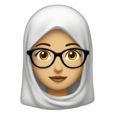 Fille arabe avec des lunettes  sticker