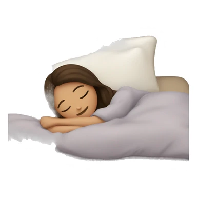 Brunette girl sleeping cozy sticker