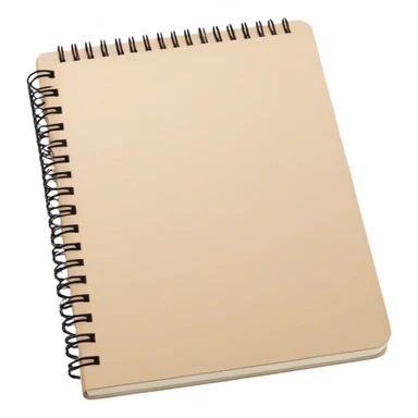 Beige spiral notebook sticker