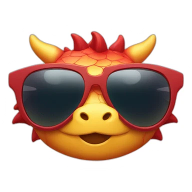 Cute dragon sunglasses sticker