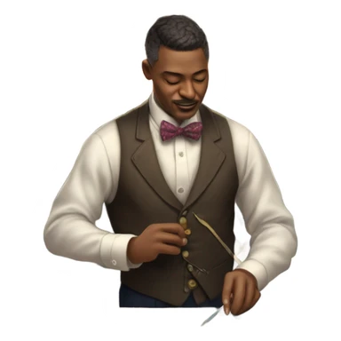 a London haberdasher in action sticker