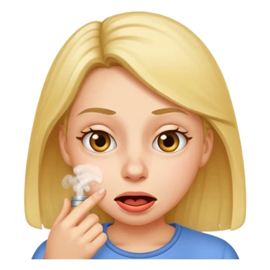 Girl emoji smelling something that stinks sticker