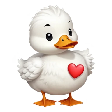Pato con corazón  sticker