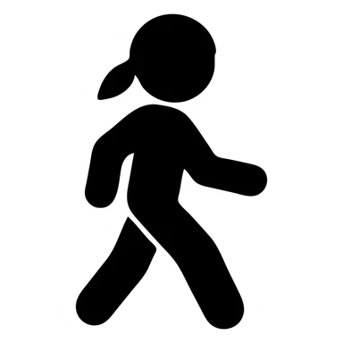 walking person in durag sticker