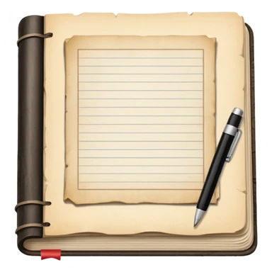 Director Script – bound pages with notes sticker